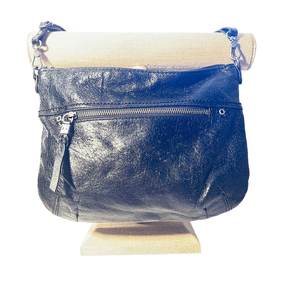 The Sak Black Leather Crossbody Or Shoulder Bag Adjustable Strap